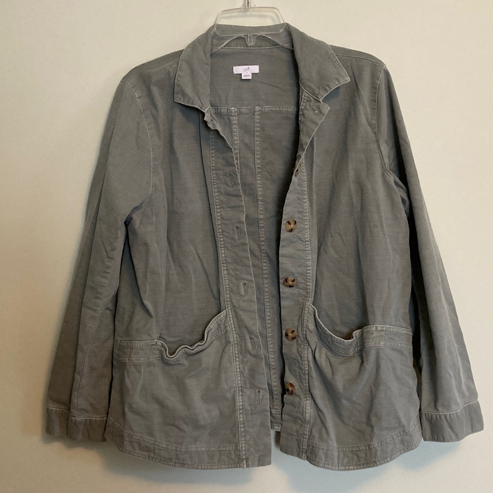 J Jill Women's Green Casual Jacket